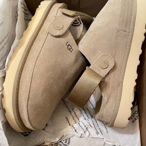 UGG Beige Suede Slip-On Loafers